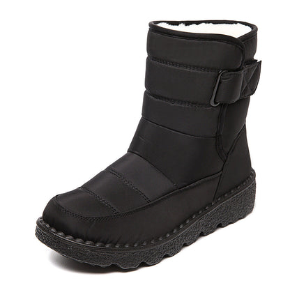 Donna – Wasserfeste Damenplattform-Winterstiefel mit Warmem Plüsch