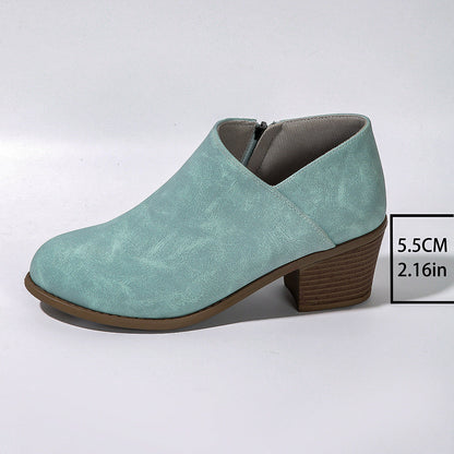 Catherine – Stilvolle Damenstiefeletten mit Blockabsatz und Reißverschluss