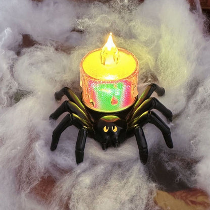 Halloween Spinnen Kerzenlampe – Gruselige Deko für Halloween-Partys & Spukhaus
