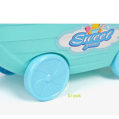 Kinder Spielzeug-Eiswagen mit Kasse – Rollenspiel-Set für Jungen und Mädchen, Lernspielzeug für drinnen