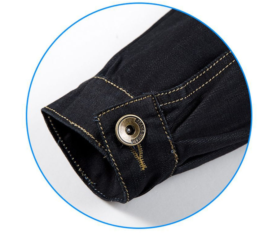 Joshua – Schwarze Denimjacke für Herren
