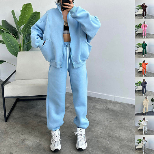 Nicola – Modischer Jogger-Set mit Taschen und Stehkragen