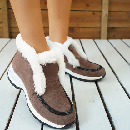 Caroline – Luftgepolsterte Schneestiefel mit Leopardenmuster
