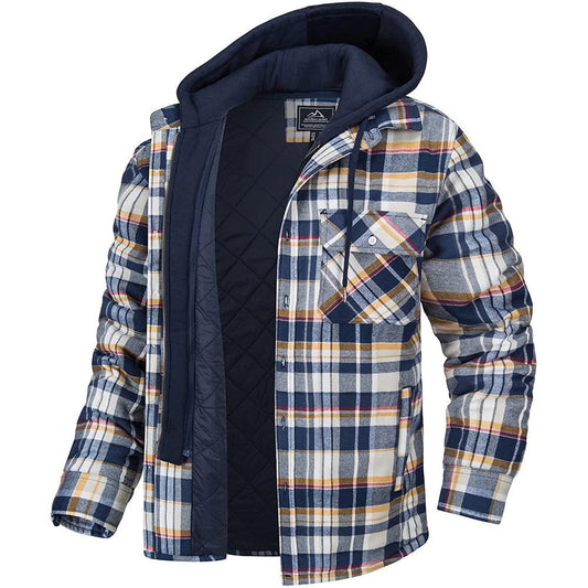 Nick – Herrenjacke mit Dickem, Gepolstertem Karomuster