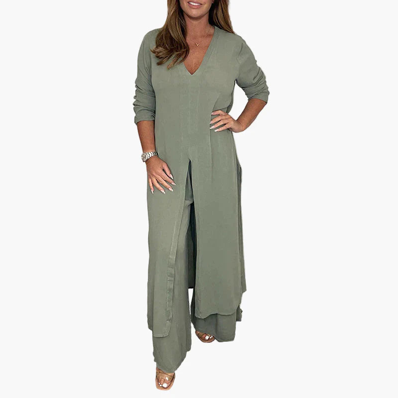 Damen Zweiteiliges Freizeit-Set – Elegantes Loungewear Outfit für Alltag & Events