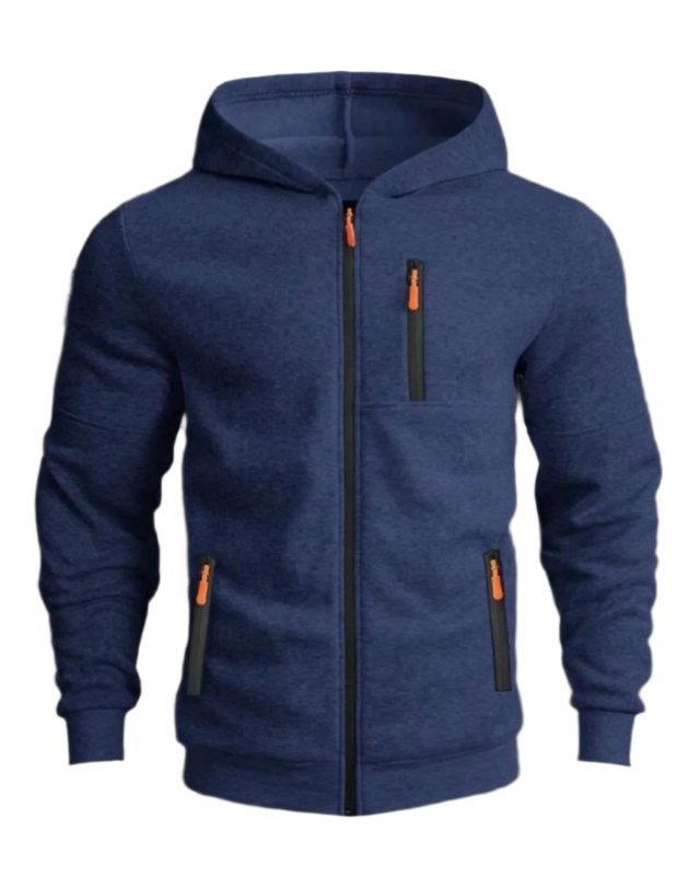Herren Freizeit Kapuzenjacke mit Reißverschluss – Sportlicher Hoodie für Alltag & Training