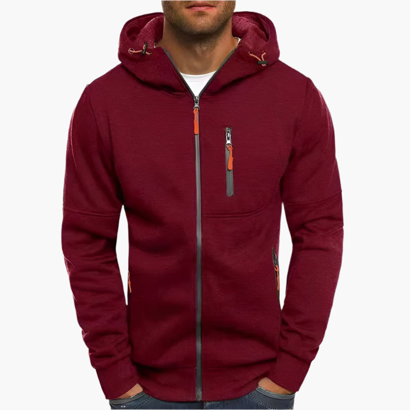Herren Freizeit Kapuzenjacke mit Reißverschluss – Sportlicher Hoodie für Alltag & Training
