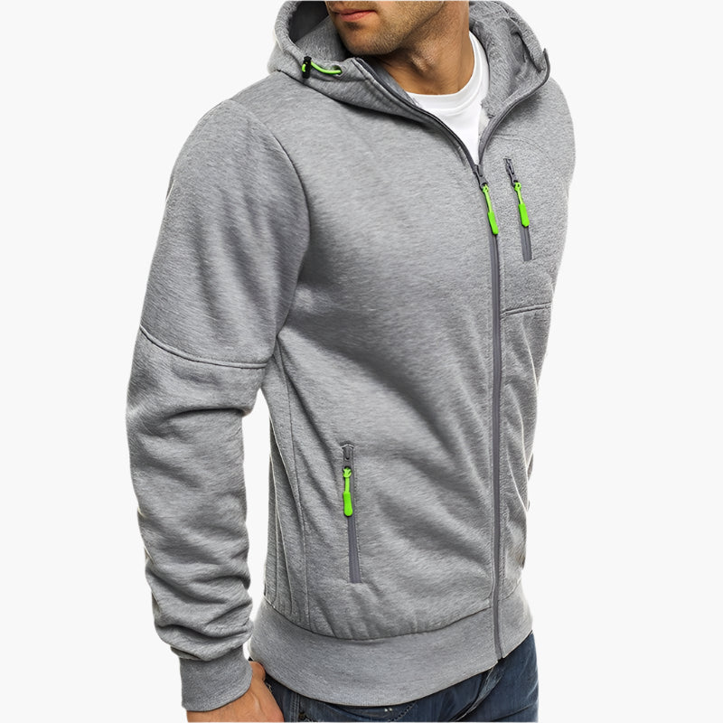 Herren Freizeit Kapuzenjacke mit Reißverschluss – Sportlicher Hoodie für Alltag & Training