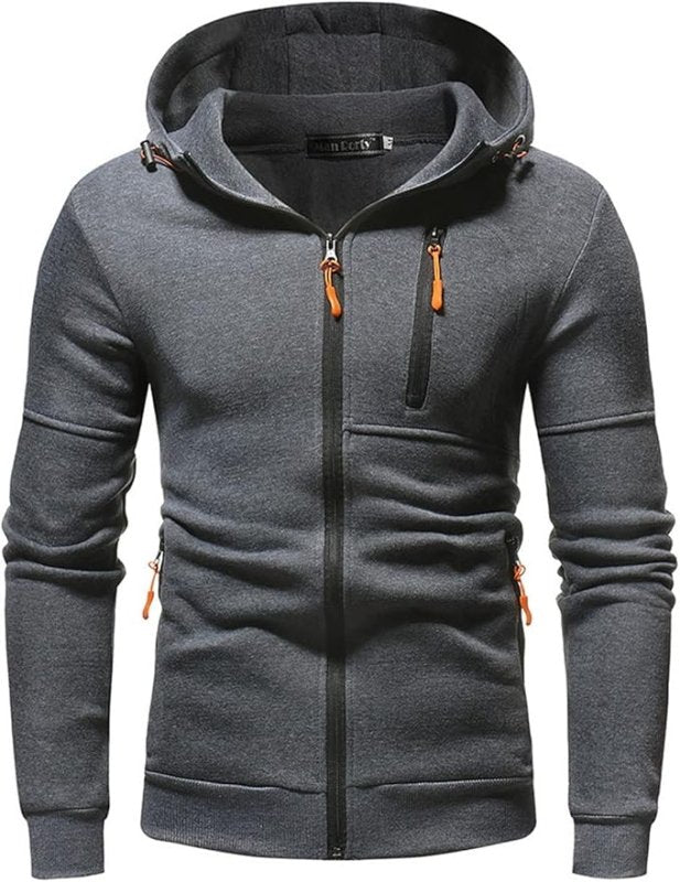 Herren Freizeit Kapuzenjacke mit Reißverschluss – Sportlicher Hoodie für Alltag & Training
