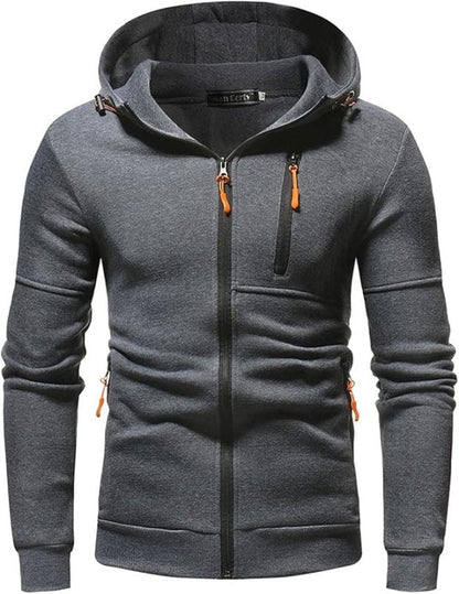 Herren Freizeit Kapuzenjacke mit Reißverschluss – Sportlicher Hoodie für Alltag & Training