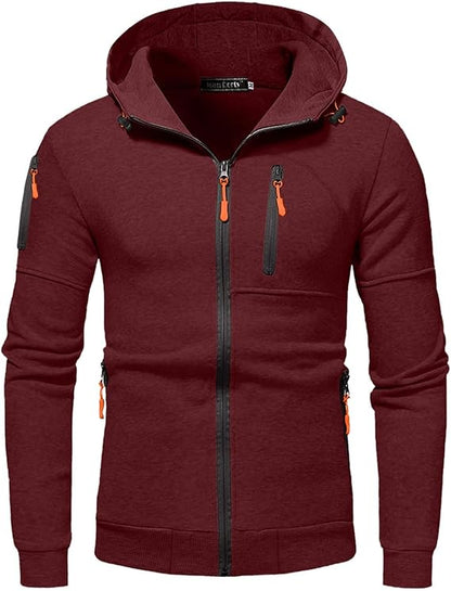 Herren Freizeit Kapuzenjacke mit Reißverschluss – Sportlicher Hoodie für Alltag & Training