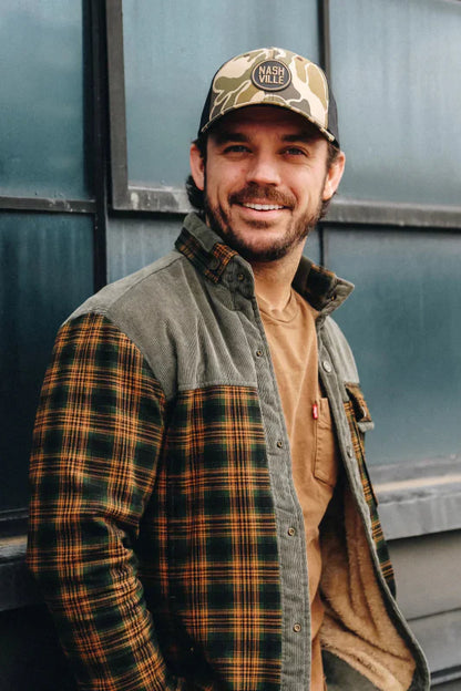 Herren Outdoor Flanelljacke im Karomuster – Freizeit- und Arbeitsjacke mit Fleece-Futter