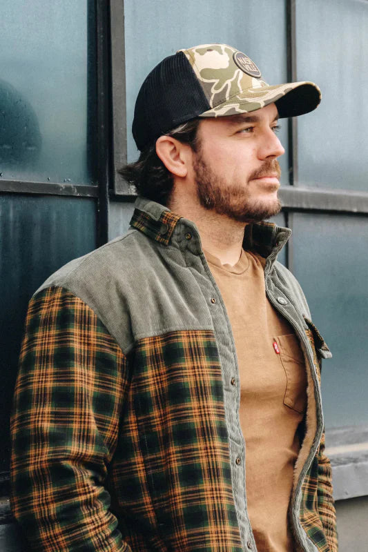 Herren Outdoor Flanelljacke im Karomuster – Freizeit- und Arbeitsjacke mit Fleece-Futter