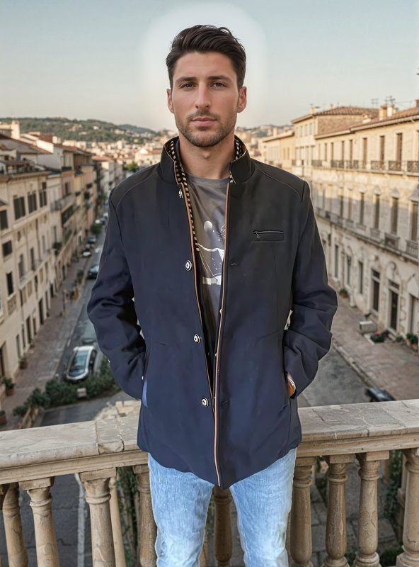 Herren Eleganter Slim Fit Wollmantel mit Abnehmbarem Kragen – Business & Freizeit Mantel