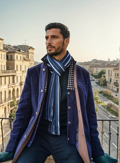 Herren Eleganter Slim Fit Wollmantel mit Abnehmbarem Kragen – Business & Freizeit Mantel