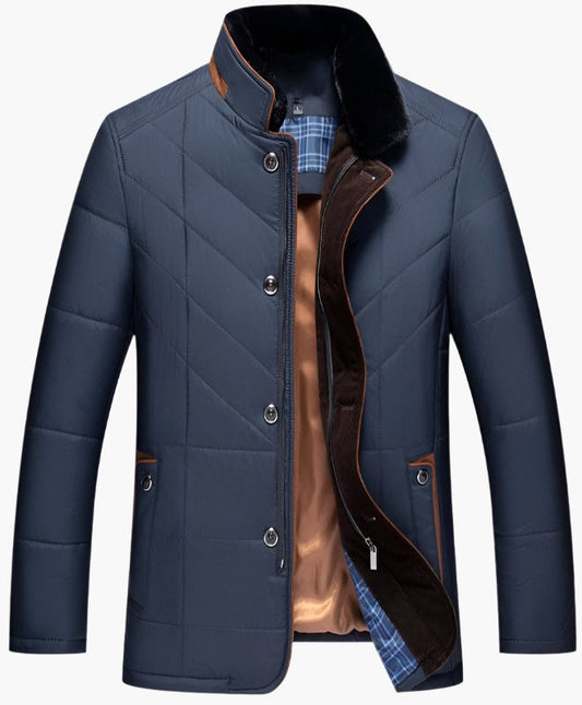 Herren Steppjacke im eleganten Business-Stil – Modisch, gefüttert & vielseitig