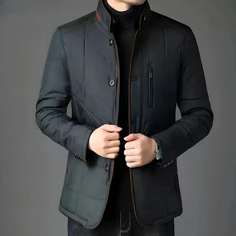 Herren Steppjacke im eleganten Business-Stil – Modisch, gefüttert & vielseitig