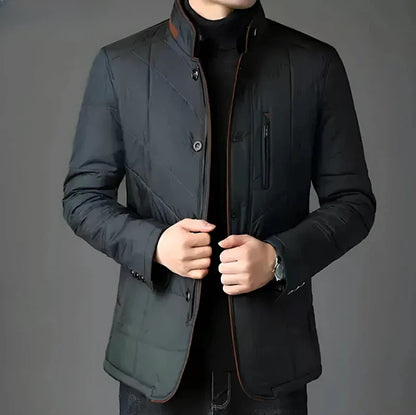 Herren Steppjacke im eleganten Business-Stil – Modisch, gefüttert & vielseitig