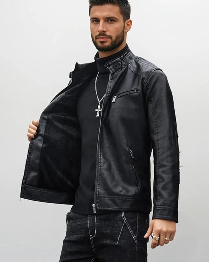 Herren Bikerjacke im modernen Stil für Freizeit und Alltag – Smart & Lässig
