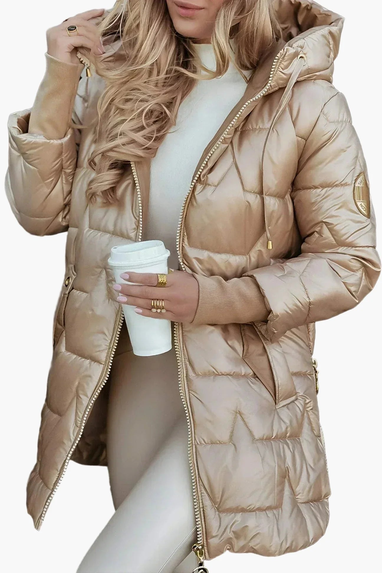 Damen Steppjacke mit Kapuze – Stilvolle Übergangsjacke für Herbst und Winter