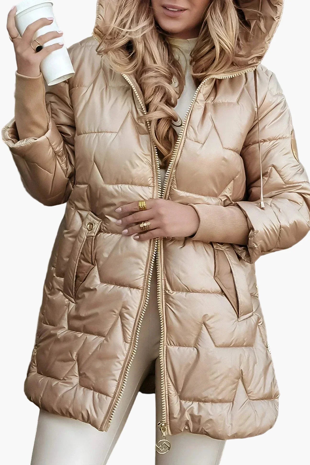 Damen Steppjacke mit Kapuze – Stilvolle Übergangsjacke für Herbst und Winter