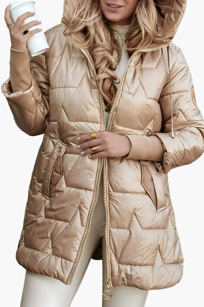 Damen Steppjacke mit Kapuze – Stilvolle Übergangsjacke für Herbst und Winter