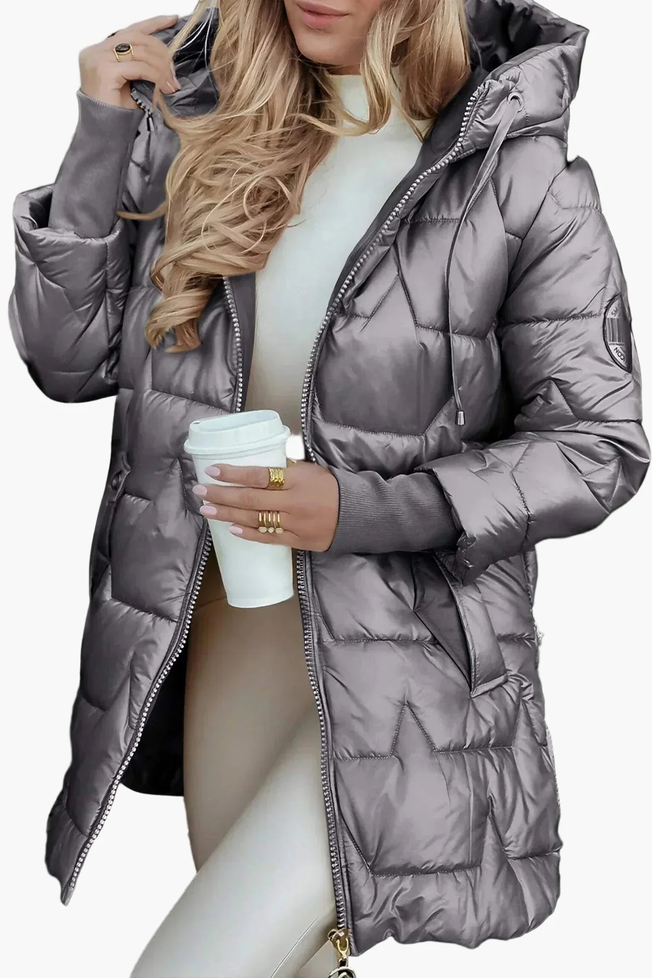 Damen Steppjacke mit Kapuze – Stilvolle Übergangsjacke für Herbst und Winter