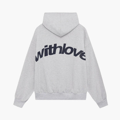 Herren Oversized Hoodie Streetwear mit Kapuze und „withlove“-Print – Urban Casual Style