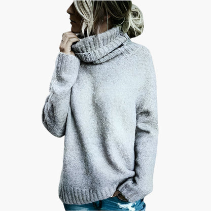 Damen Oversized Rollkragenpullover – Lässiger Strickpullover für entspannte Tage