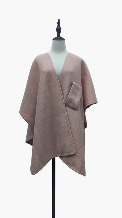 Damen Poncho-Schal mit Schlaufe – Eleganter Überwurf für Alltag & Büro