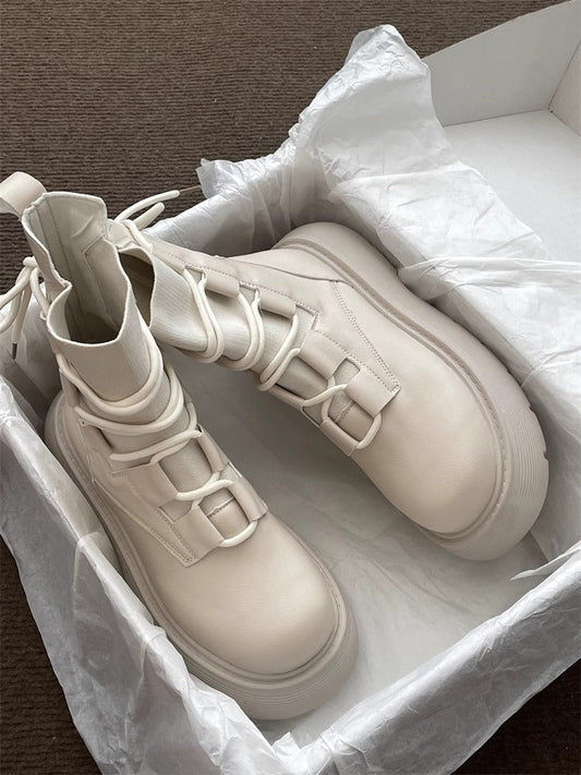 Damen High-Top Sneaker mit Plateau und Modernem Design – Lässig & Trendy