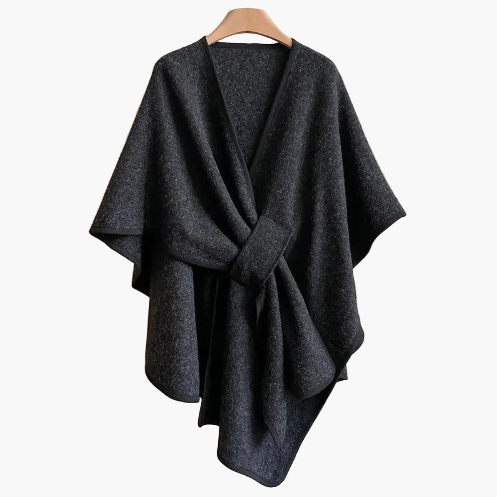 Damen Poncho-Schal mit Schlaufe – Eleganter Überwurf für Alltag & Büro