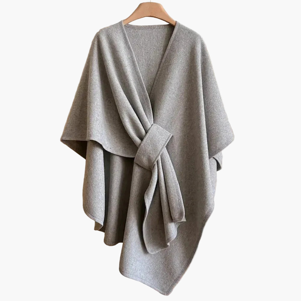 Damen Poncho-Schal mit Schlaufe – Eleganter Überwurf für Alltag & Büro