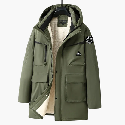 Herren Outdoor Winter Parka mit Kapuze und Fleece-Futter – Extra Große Größen, Warm & Funktional