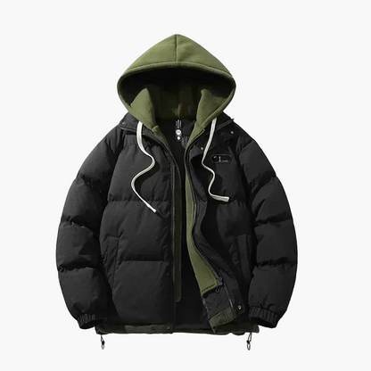 Herren Winter Steppjacke mit Kapuze – Modischer Outdoor Mantel für Freizeit & Alltag