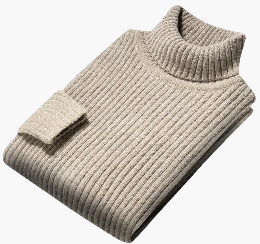 Herren Strickpullover mit Stehkragen – Klassischer Freizeit-Look für Herbst und Winter