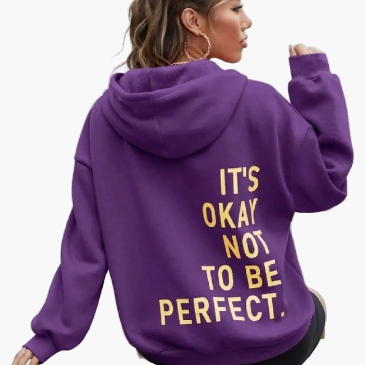 Damen Oversize Hoodie Streetwear mit Spruch – Bequemer Pullover für Herbst und Winter, Urban Style