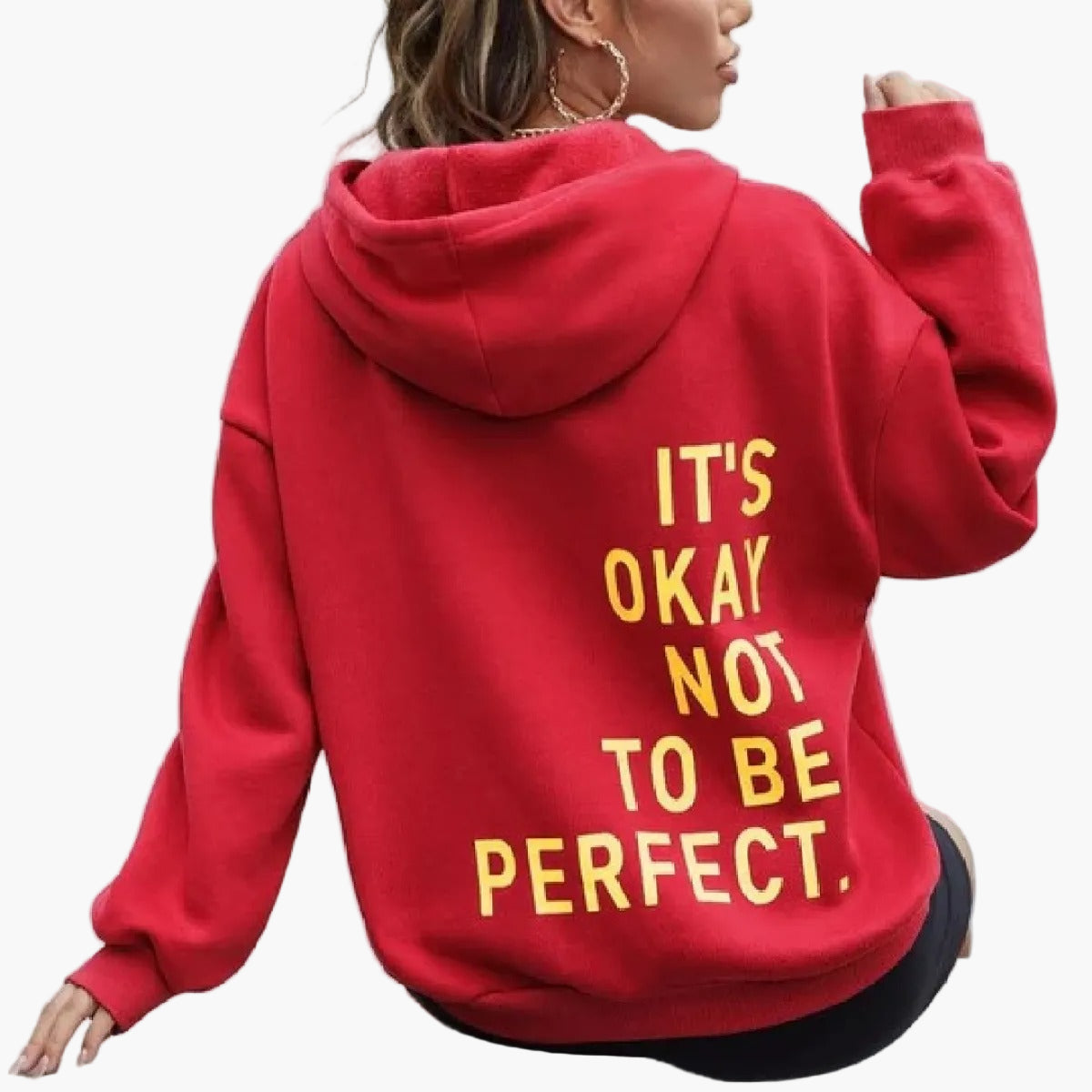 Damen Oversize Hoodie Streetwear mit Spruch – Bequemer Pullover für Herbst und Winter, Urban Style