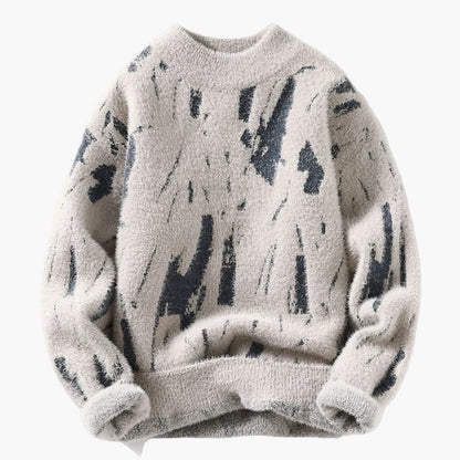 Herren Strickpullover Modern Relaxed Fit – Gemustert & Kuschelig für Herbst und Winter