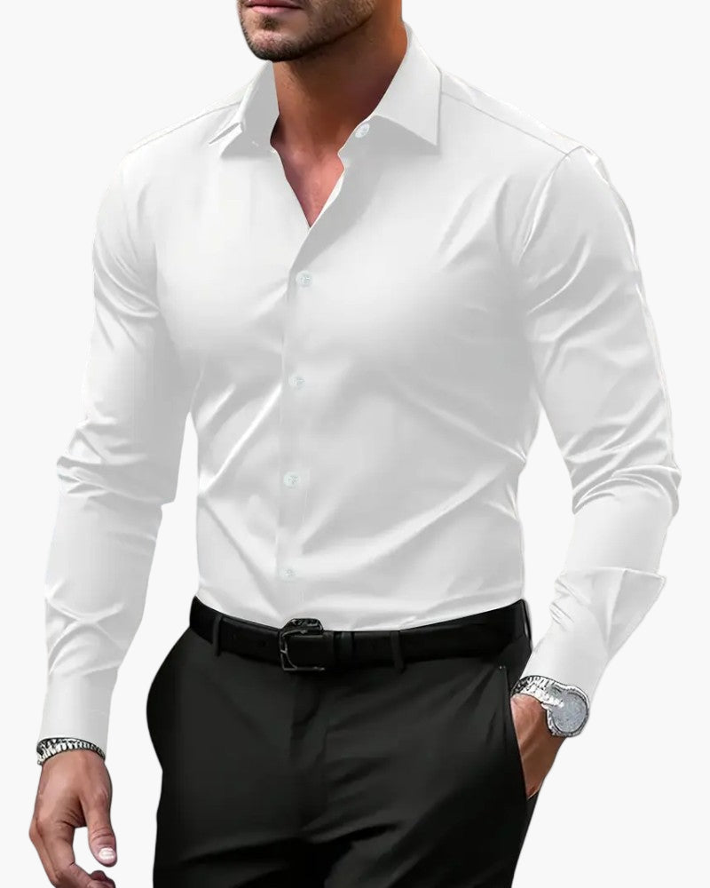 Herren Business Freizeithemd Slim Fit Langarm – Eleganter Allrounder für Büro & Alltag