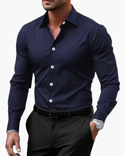 Herren Business Freizeithemd Slim Fit Langarm – Eleganter Allrounder für Büro & Alltag