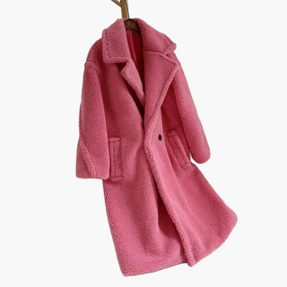 Damen Oversize Teddy Mantel – Modischer Winter-Look für elegante Wärme