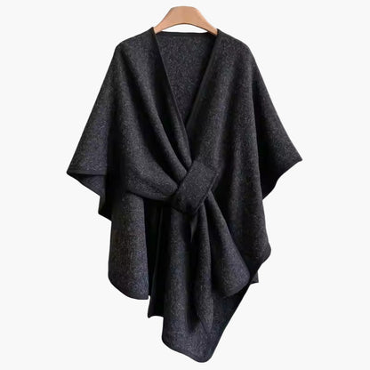 Damen Poncho-Schal mit Schlaufe – Eleganter Überwurf für Alltag & Büro