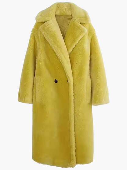 Damen Kuscheliger Oversize Wintermantel – Modischer Langer Plüsch Mantel für Alltag & Streetstyle