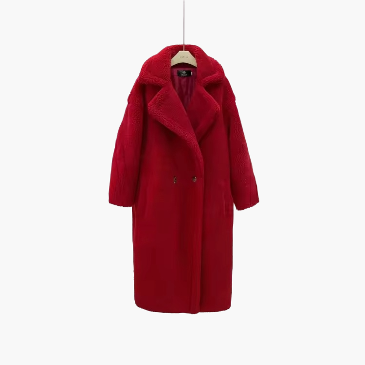 Damen Kuscheliger Oversize Wintermantel – Modischer Langer Plüsch Mantel für Alltag & Streetstyle