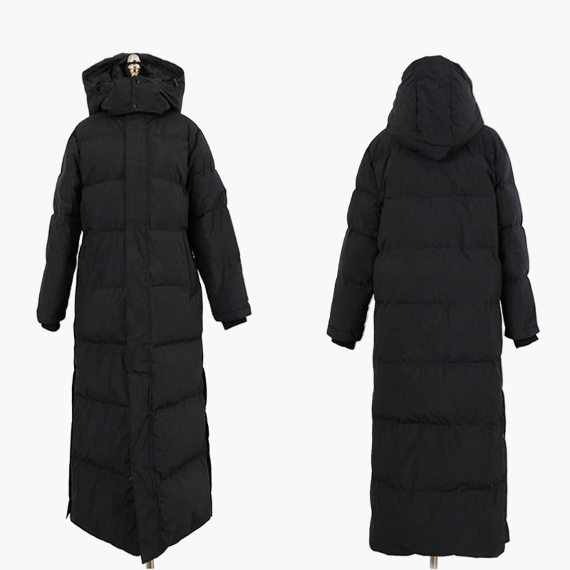 Damen Winter Steppmantel Lang – Warmer Outdoor Daunen-Look Mantel für kalte Tage