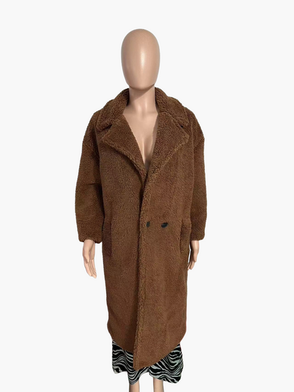 Damen Oversize Teddy Mantel – Modischer Winter-Look für elegante Wärme