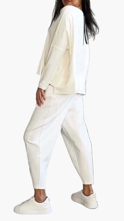 Damen Zweiteiliges Cozy Freizeitset – Bequemer Loungewear-Anzug für Alltag & Entspannung