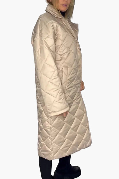 Damen Steppmantel mit Leopardenfutter – Eleganter Wintermantel für Alltag & Freizeit