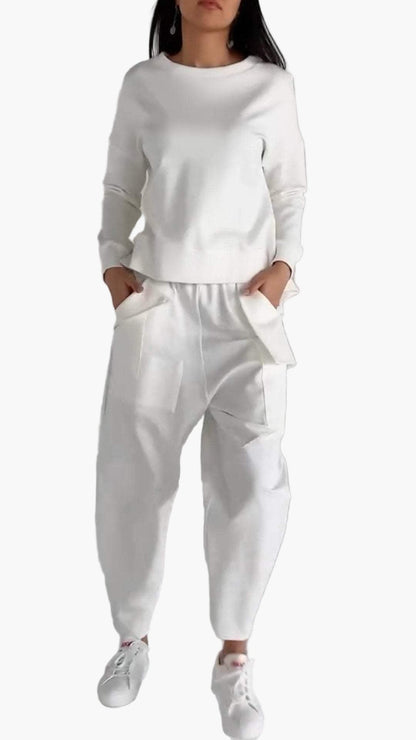 Damen Zweiteiliges Cozy Freizeitset – Bequemer Loungewear-Anzug für Alltag & Entspannung